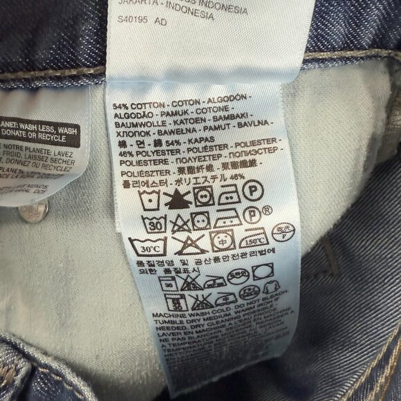 Levis 514 Jeans Mens 34x34 Blue Straight Fit Slim Leg Classic Cotton Blend Faded - Picture 5 of 8